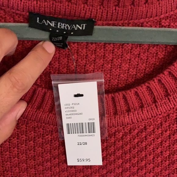 Lane Bryant textured poncho with kangaroo pocket - Picture 2 of 7